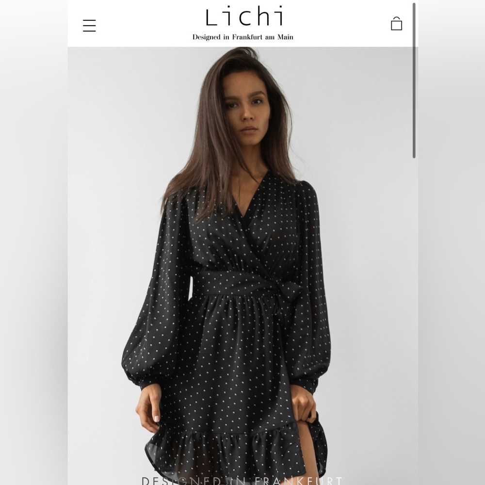 Lichi Ruffled wrap mini dress NEVER WORN with tags
